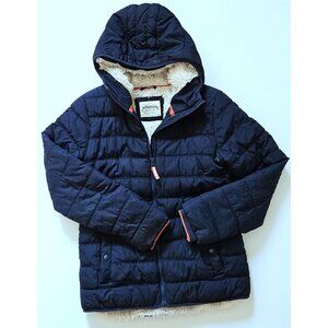 JohnnieB by Boden Boys 13-14 Sherpa Lined Winter Coat Jacket Navy Anorak